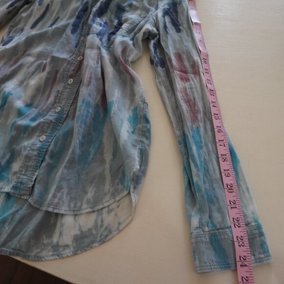 Anthropologie PICRO Button Down Long Sleeve Tie Dye Shirt size Small - Picture 7 of 9